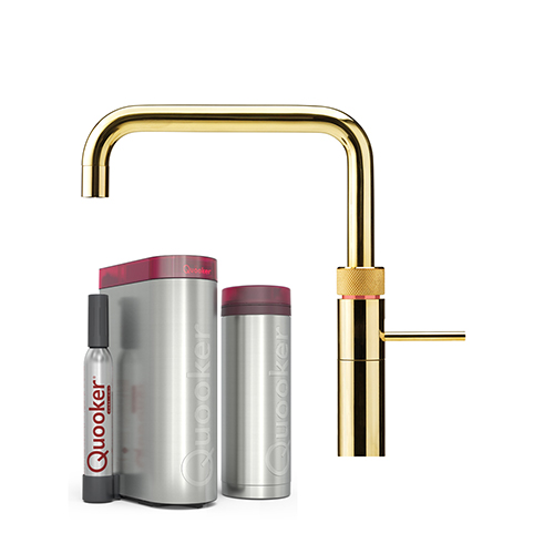 Quooker Fusion Square inkl. PRO3 & CUBE - Messing